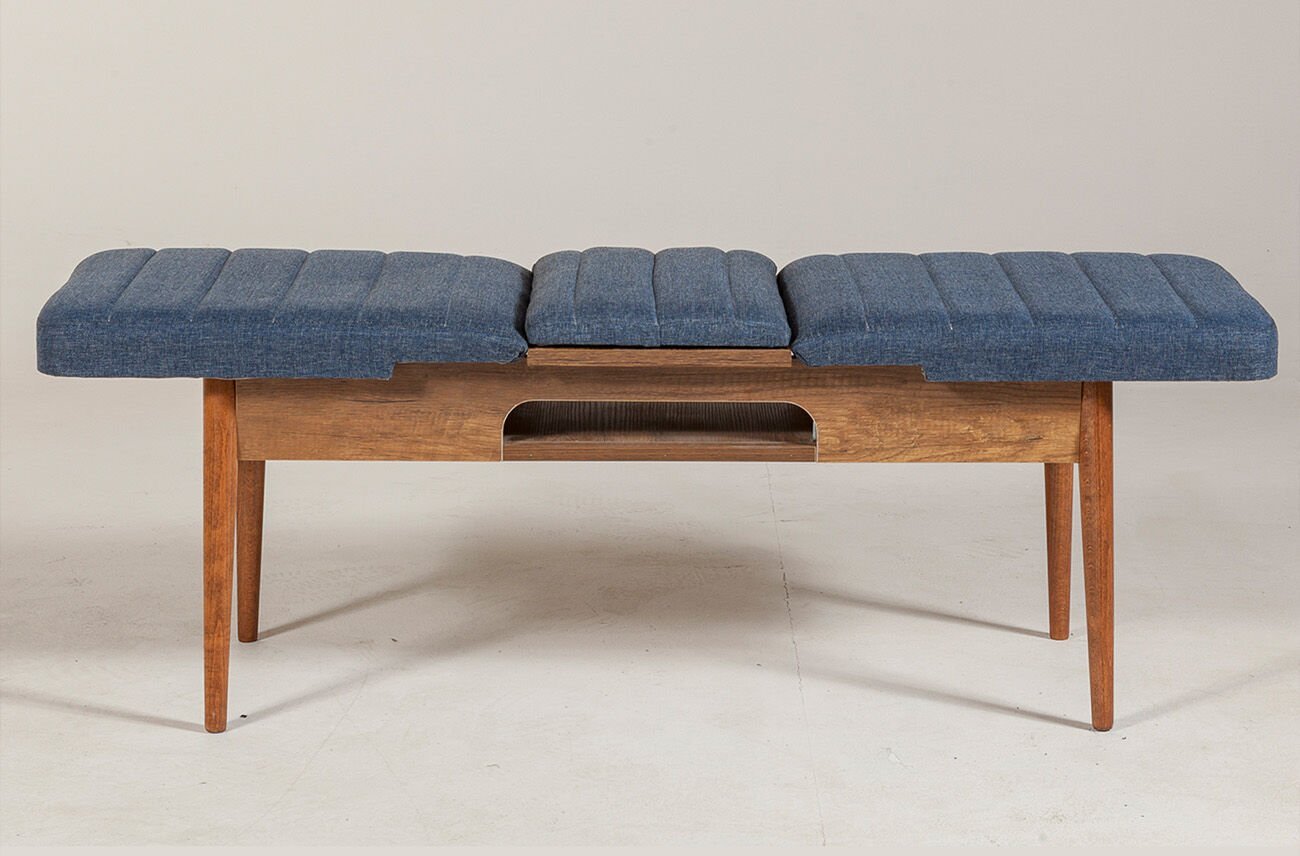 Sembol Bench Ceviz Lacivert