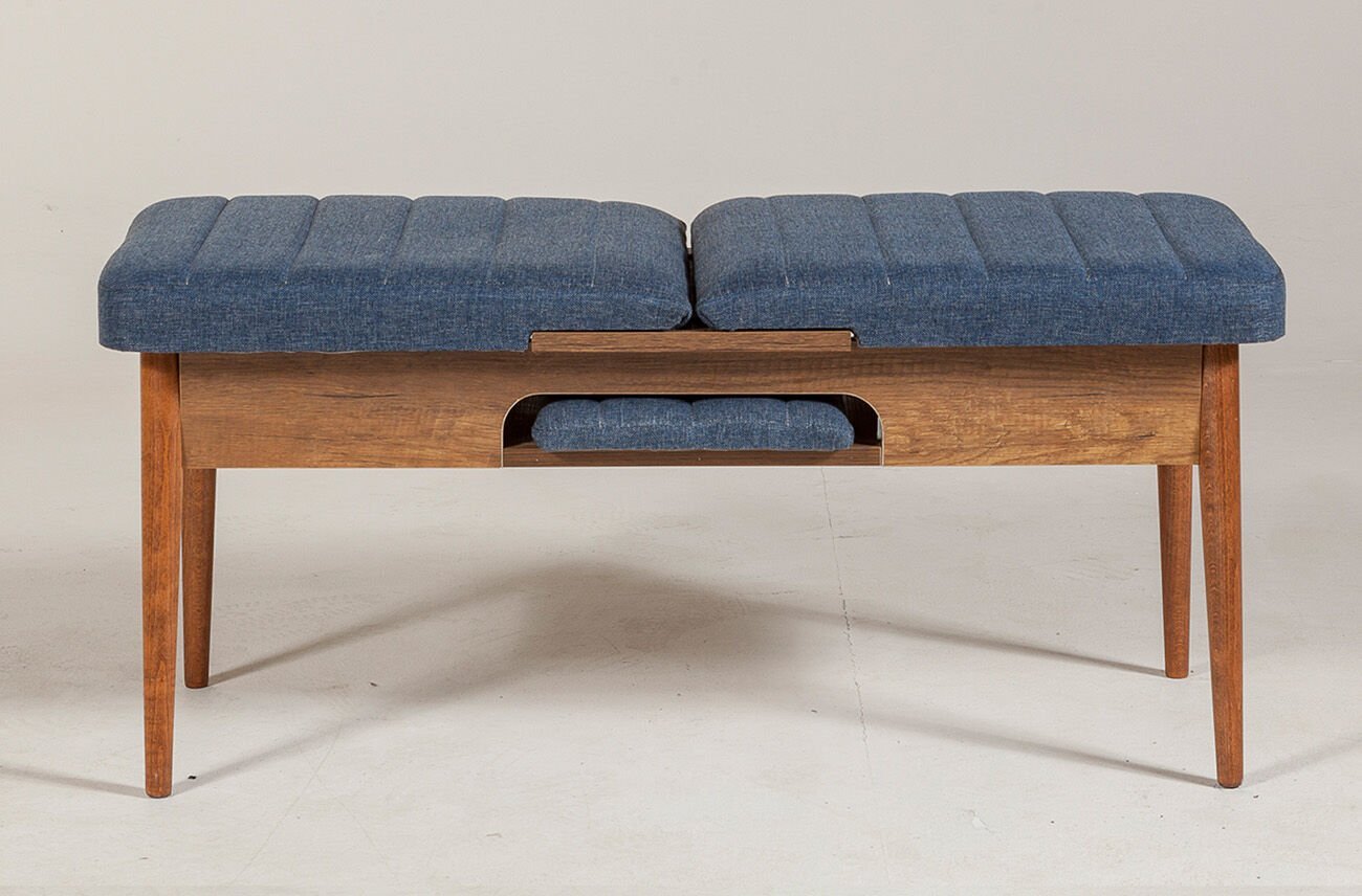 Sembol Bench Ceviz Lacivert