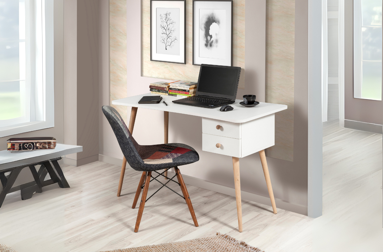 Balbina Çalışma Masası Beyaz