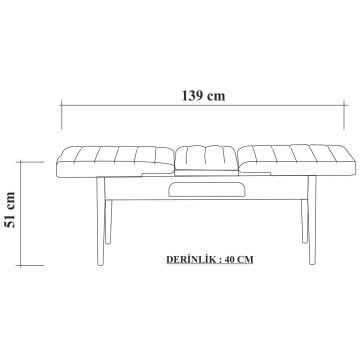 Sembol Medium Masa Takımı Ceviz Soho Gri