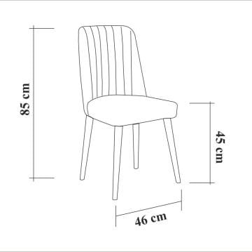 Sembol Medium Masa Takımı Ceviz Soho Gri