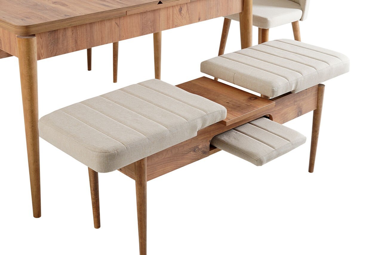 Sembol Large Masa Takımı Atlantik Krem