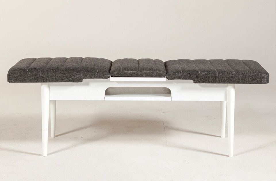 Sembol Mini Masa Takımı Beyaz Antrasit