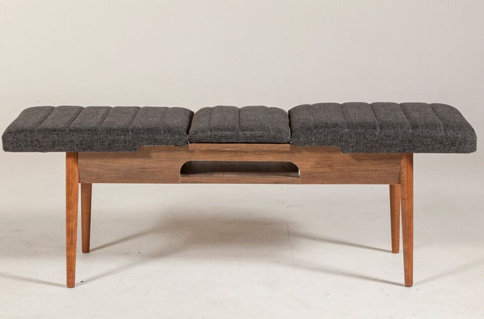 Sembol Mini Masa Takımı Ceviz Antrasit