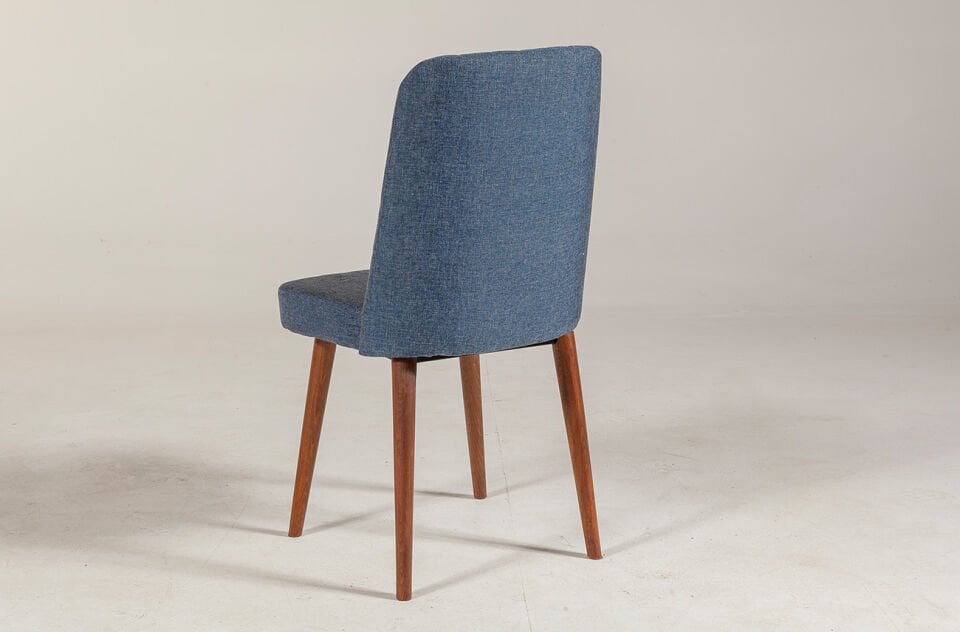 Sembol Sandalye Ceviz Lacivert