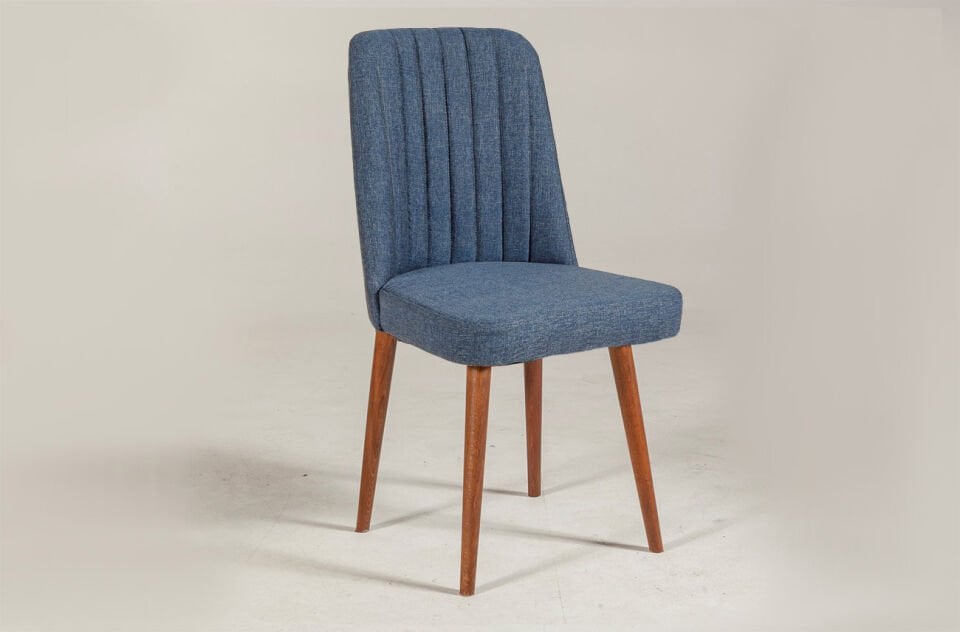 Sembol Sandalye Ceviz Lacivert