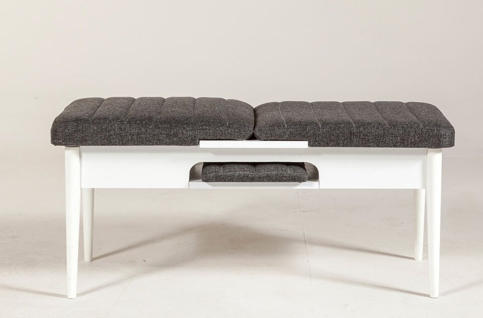 Sembol Bench Beyaz Antrasit