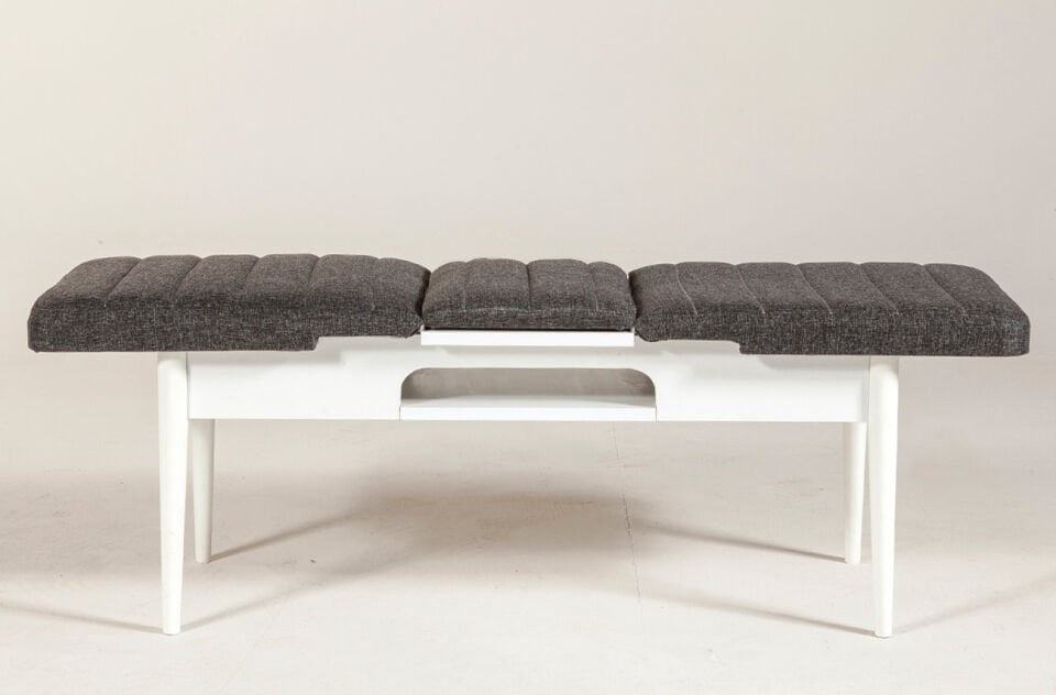 Sembol Bench Beyaz Antrasit