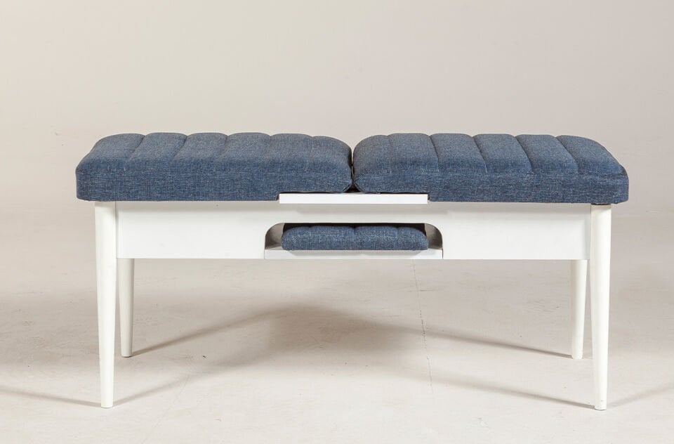 Sembol Bench Beyaz Lacivert