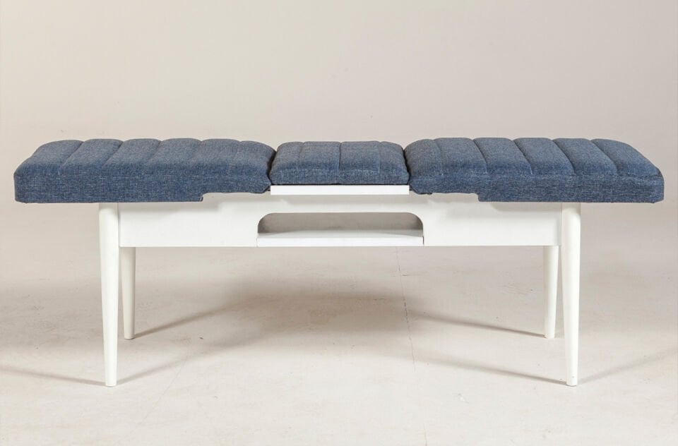 Sembol Bench Beyaz Lacivert