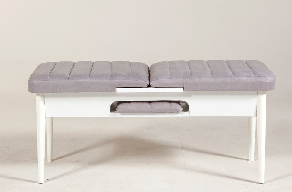 Sembol Bench Beyaz Soho Gri