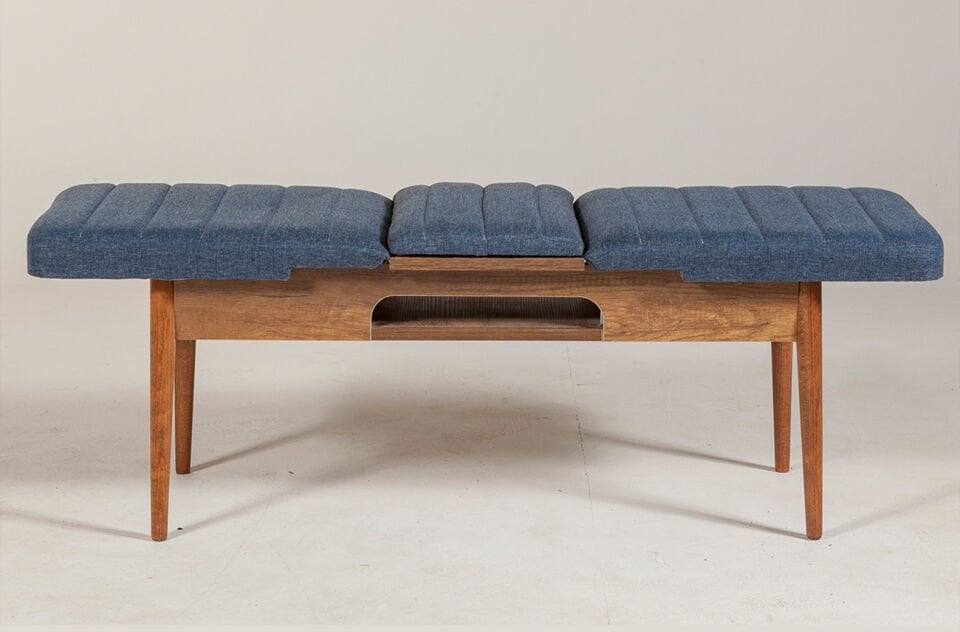 Sembol Bench Ceviz Lacivert