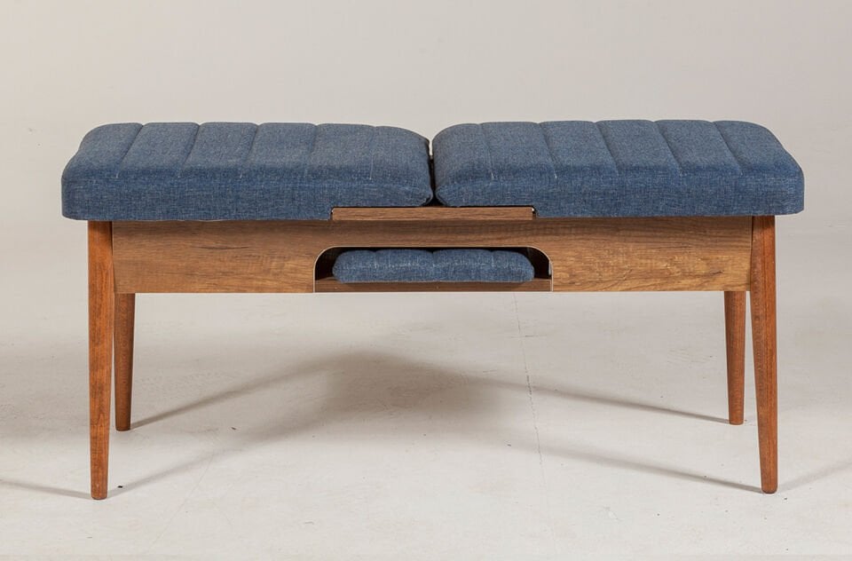 Sembol Bench Ceviz Lacivert