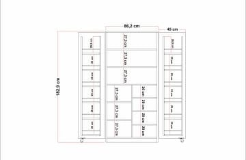 Molina Kiler Dolap 165 Derece Atlantik
