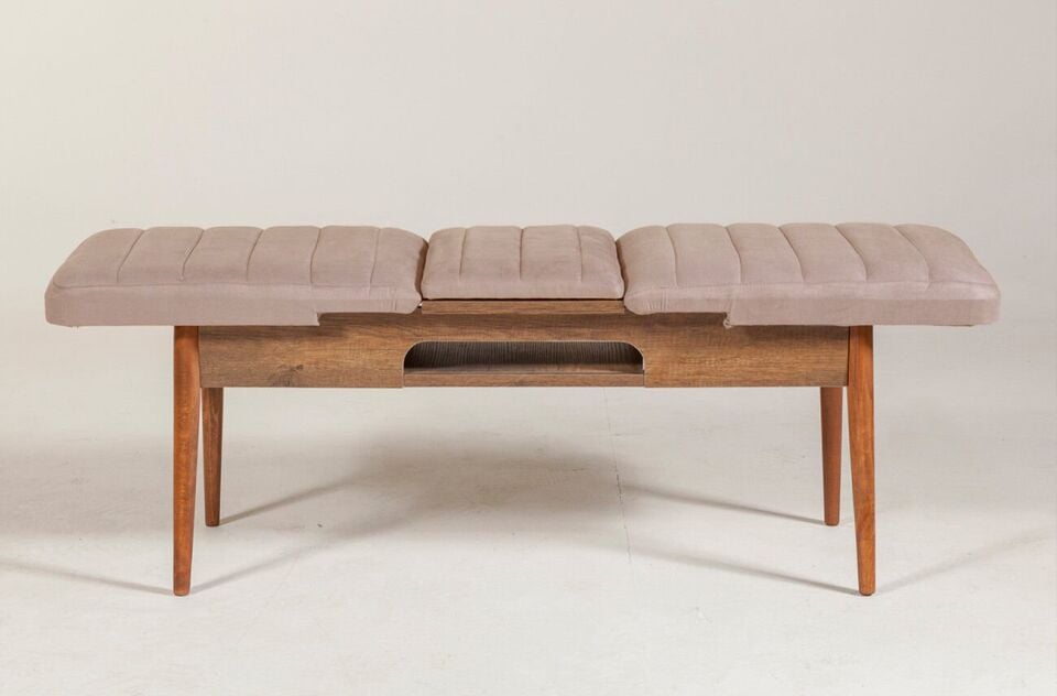 Sembol Mini Masa Takımı Ceviz Taş