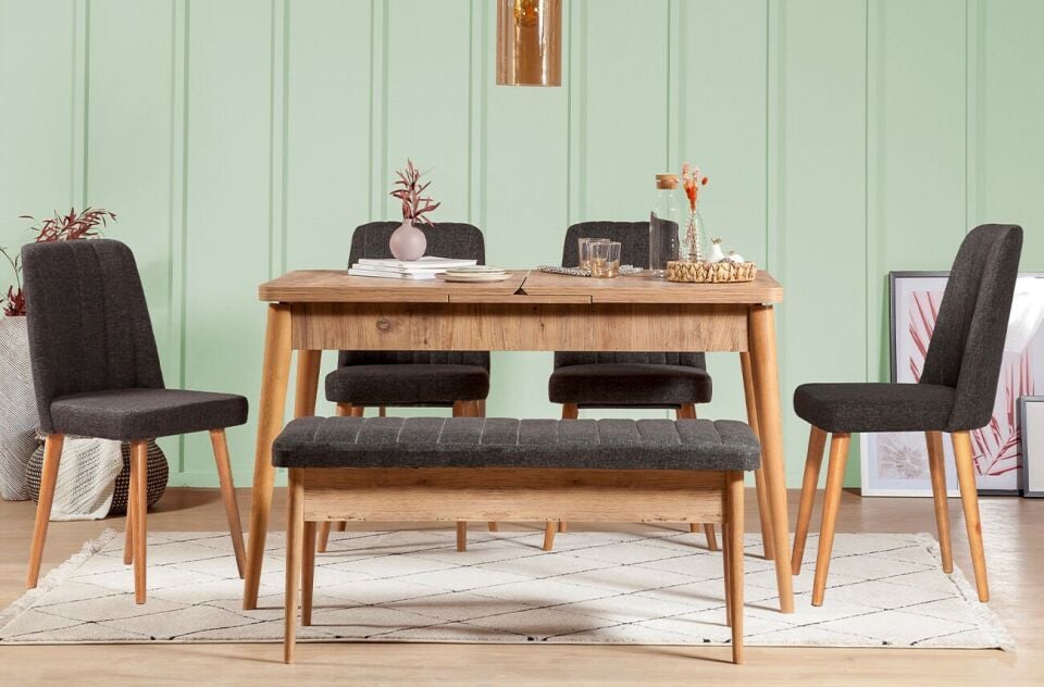 Sembol Large Sandıklı Masa Takımı Atlantik Antrasit