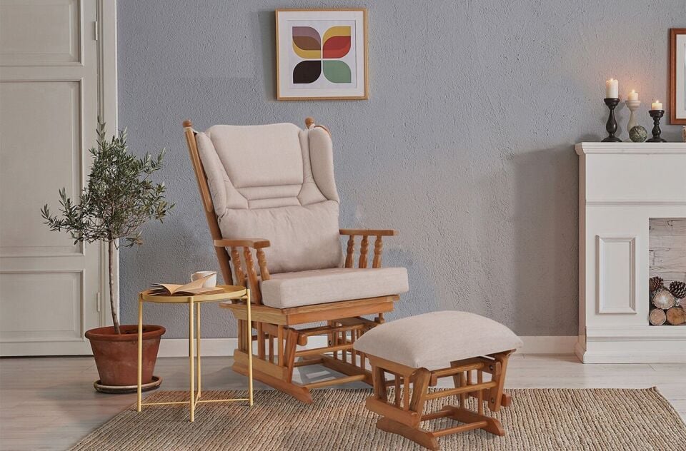 Relax Sallanan Sandalye Krem