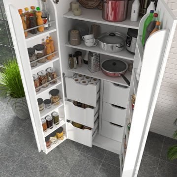 Molina 6 Çekmece 90 Derece Beyaz