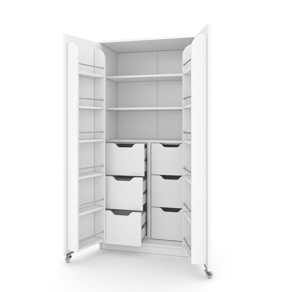 Molina 6 Çekmece 90 Derece Beyaz