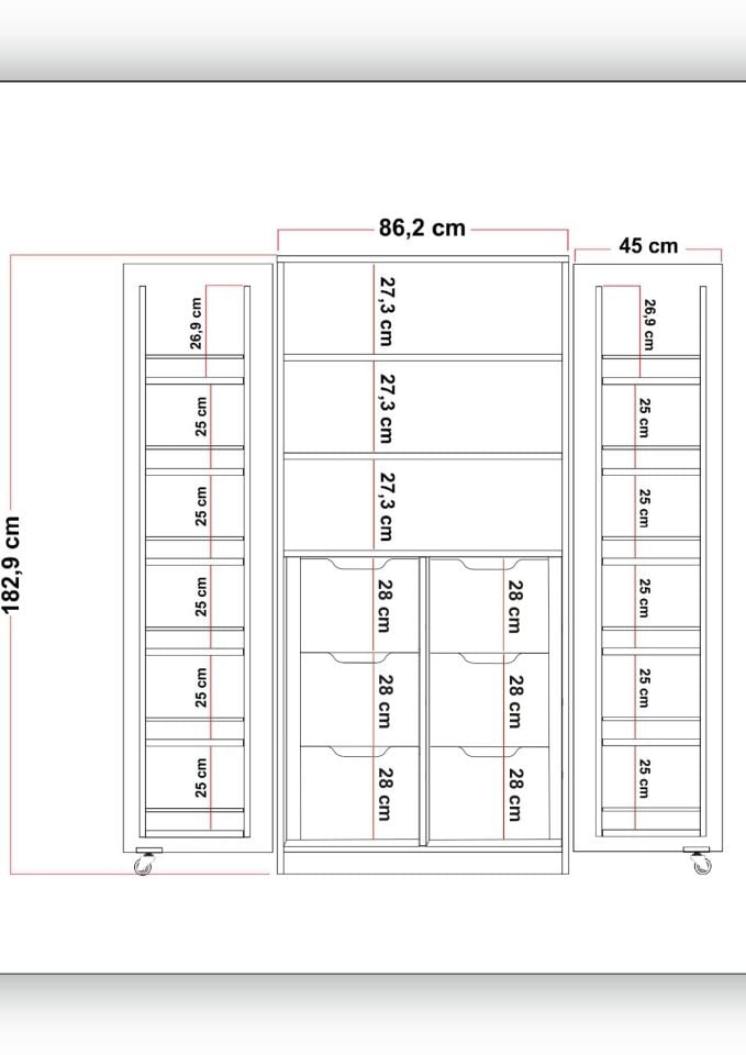 Molina 6 Çekmece 165 Derece Atlantik