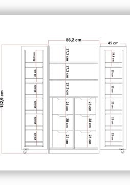 Molina 6 Çekmece 165 Derece Beyaz