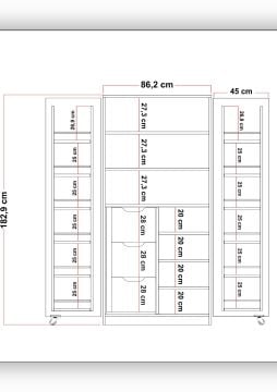Molina 3 Çekmece 90 Derece Atlantik