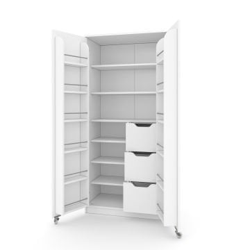 Molina 3 Çekmece 90 Derece Beyaz