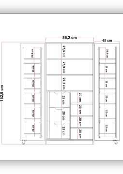 Molina 3 Çekmece 165 Derece Atlantik