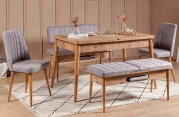 Sembol Extra Masa Takımı Atlantik Soho Gri