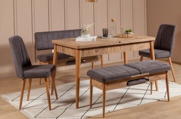 Sembol Extra Masa Takımı Atlantik Soho Antrasit