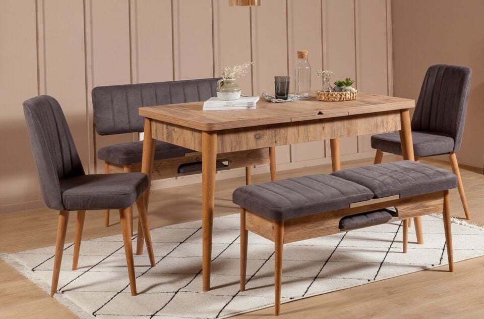 Sembol Extra Masa Takımı Atlantik Soho Antrasit