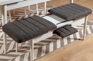 Sembol Extra Masa Takımı Beyaz Antrasit