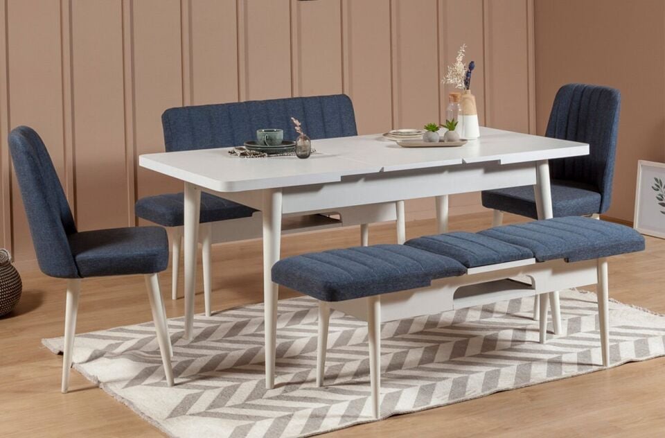 Sembol Extra Masa Takımı Beyaz Lacivert