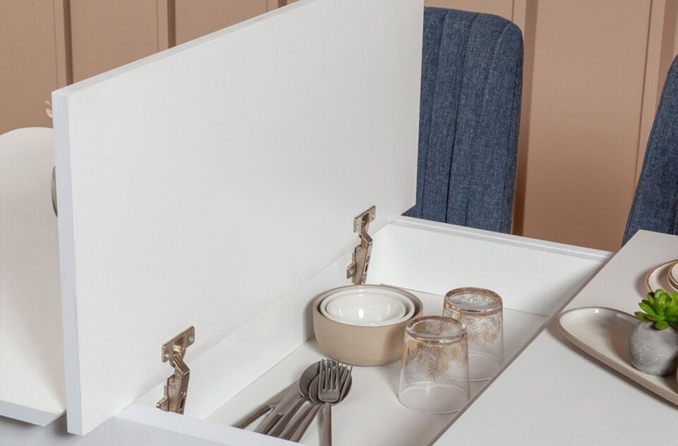 Sembol Extra Masa Takımı Beyaz Lacivert