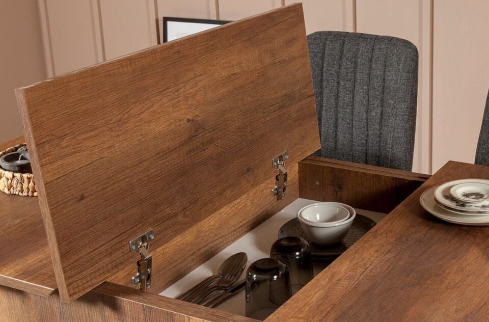 Sembol Extra Masa Takımı Ceviz Antrasit