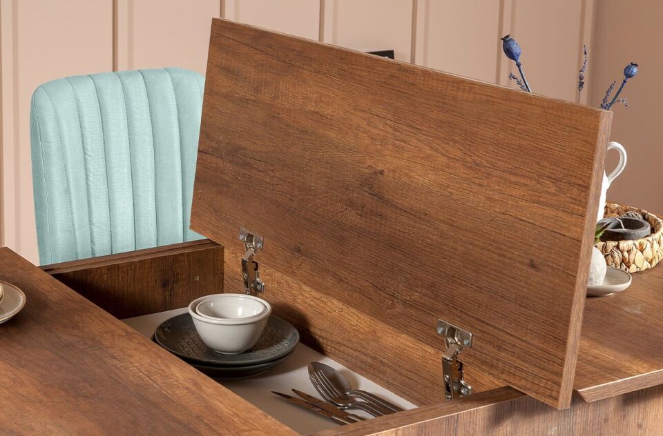 Sembol Extra Masa Takımı Ceviz Fıstık Yeşili