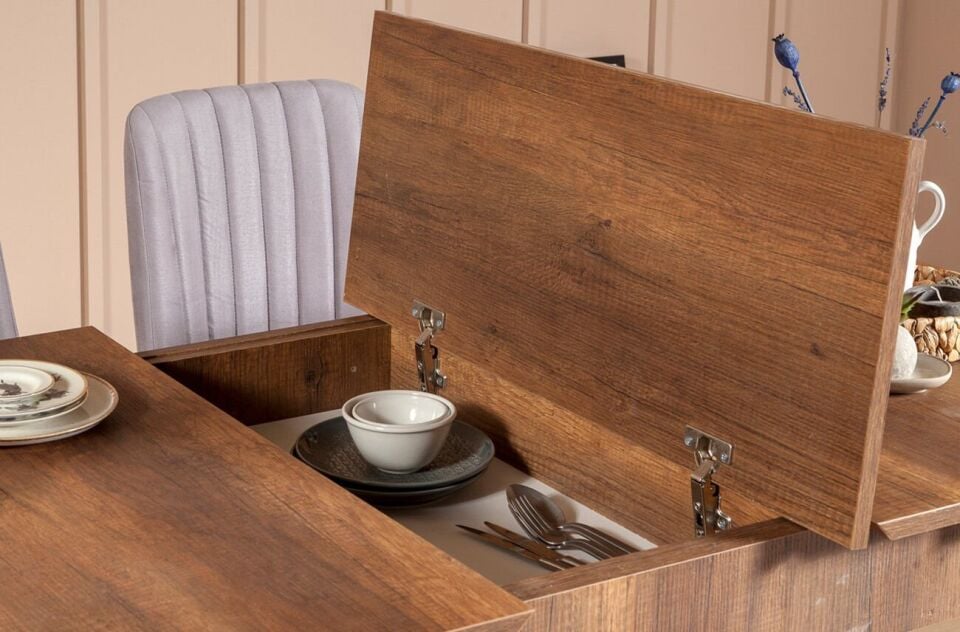 Sembol Extra Masa Takımı Ceviz Soho Gri