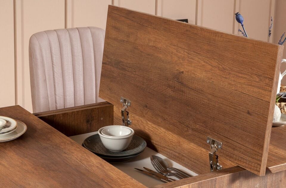 Sembol Extra Masa Takımı Ceviz Taş