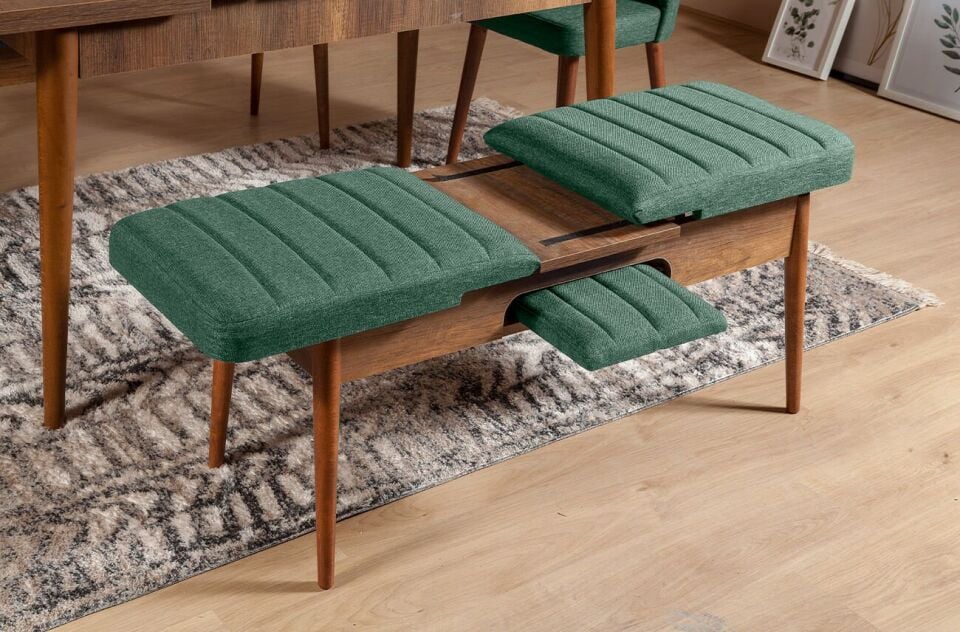 Sembol Extra Masa Takımı Ceviz Yeşil