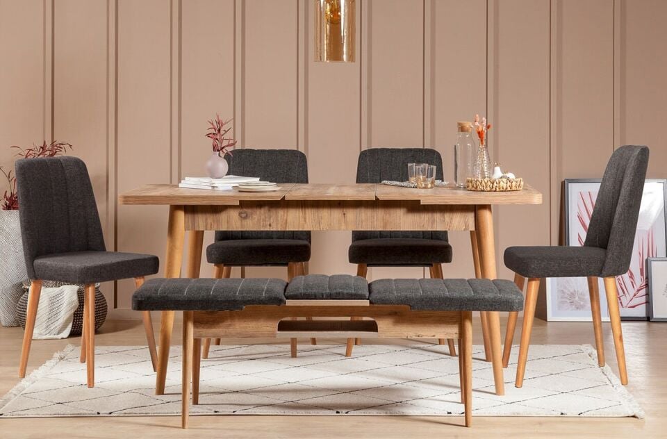 Sembol Large Masa Takımı Atlantik Antrasit