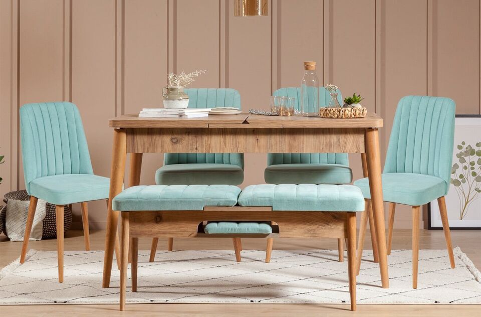 Sembol Large Masa Takımı Atlantik Fıstık Yeşili