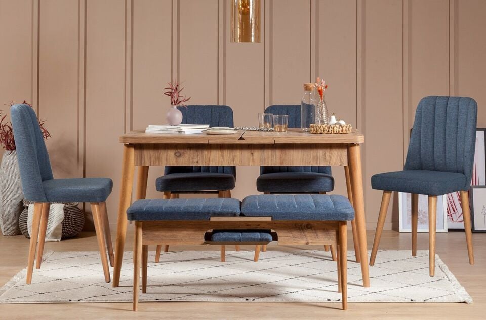 Sembol Large Masa Takımı Atlantik Lacivert