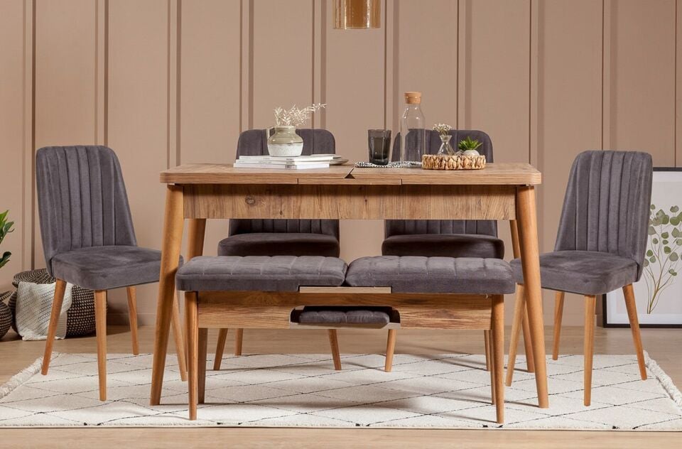 Sembol Large Masa Takımı Atlantik Soho Antrasit