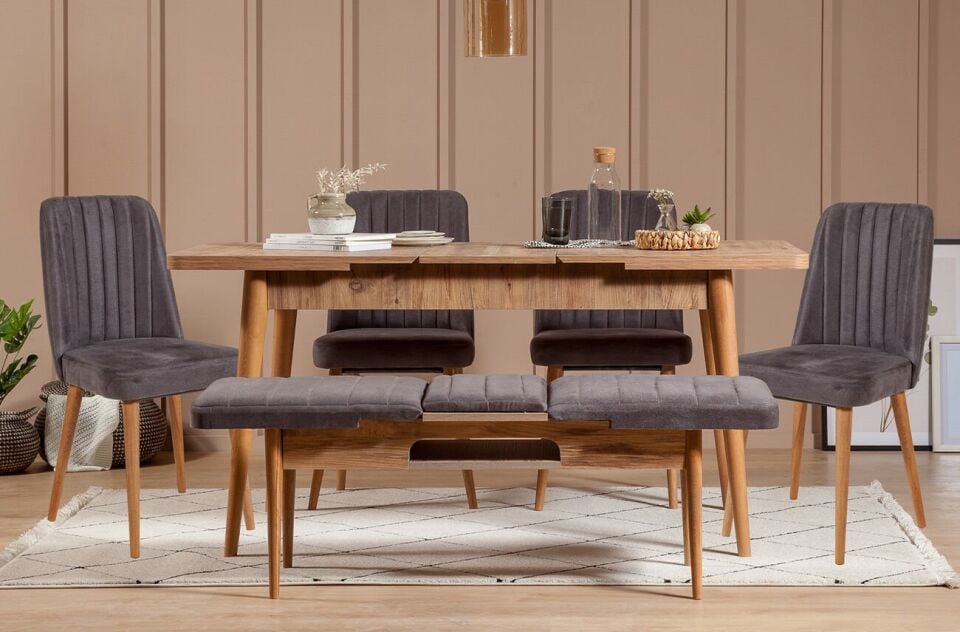 Sembol Large Masa Takımı Atlantik Soho Antrasit