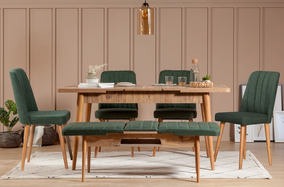 Sembol Large Masa Takımı Atlantik Yeşil