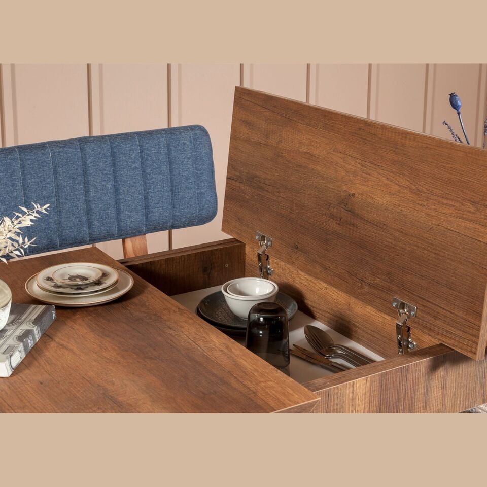 Sembol Medium Masa Takımı Ceviz Lacivert