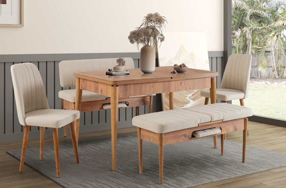 Sembol Extra Masa Takımı Atlantik Krem