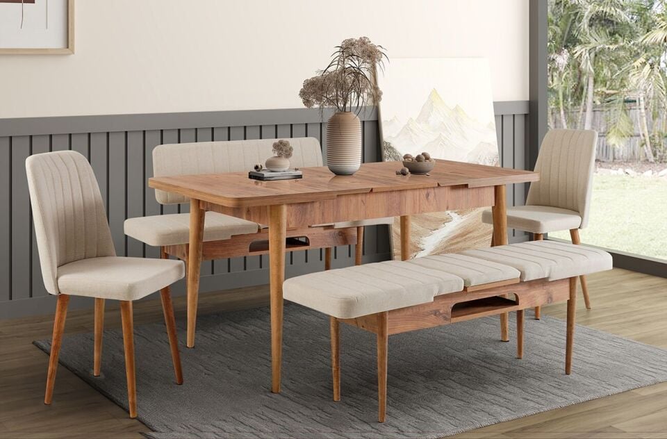 Sembol Extra Masa Takımı Atlantik Krem