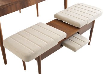 Sembol Large Masa Takımı Ceviz Krem