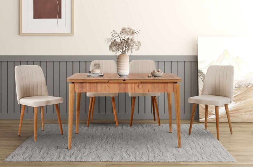 Sembol Medium Masa Takımı Atlantik Krem